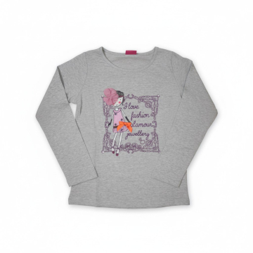 Dívčí tričko dlouhý rukáv obrázek Glo-story