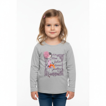 Dívčí tričko dlouhý rukáv obrázek Glo-story