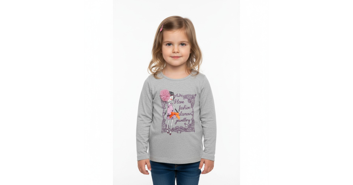 Dívčí tričko dlouhý rukáv obrázek Glo-story