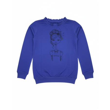 Dívčí tričko, tunika dlouhý rukáv Wolf s holčičkou