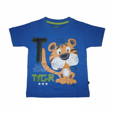 Chlapecké letní tričko krátký rukáv Tygr - modrá