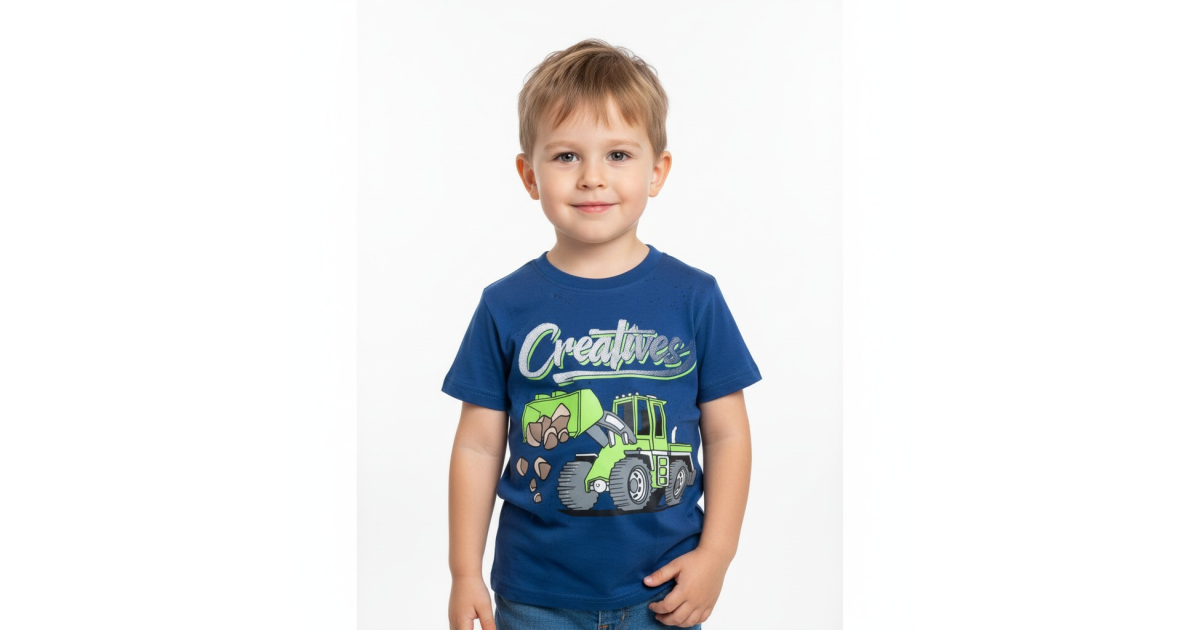 Chlapecké letní tričko bagr - nakladač