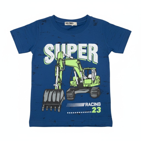 Chlapecké letní tričko bagr modrá