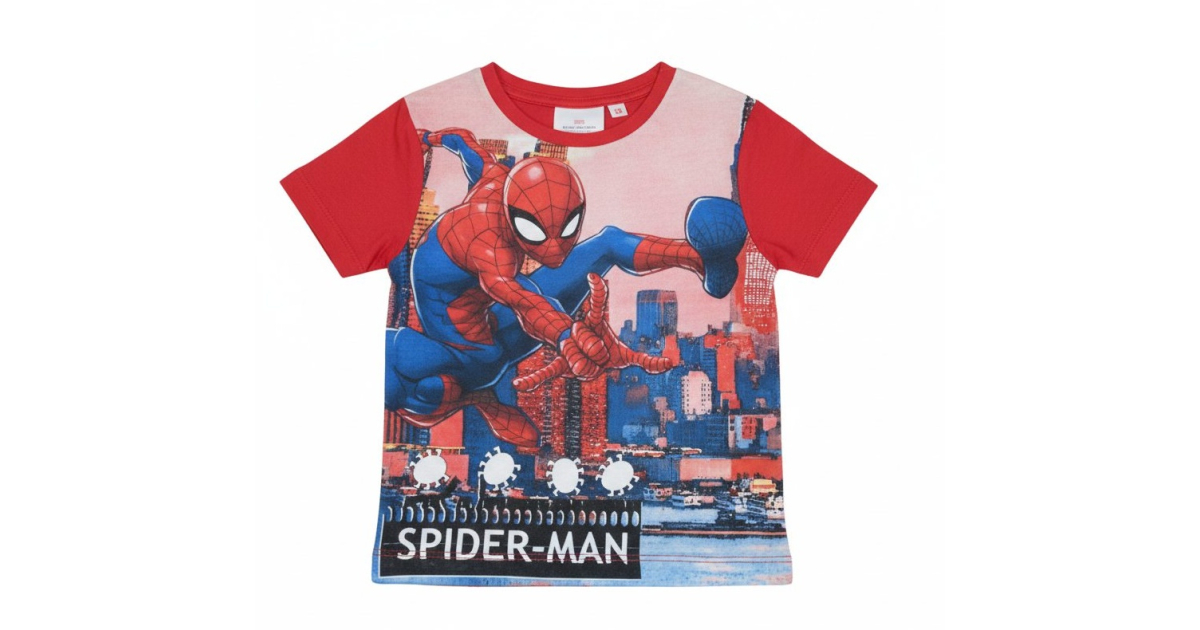 Chlapecké tričko krátký rukáv  Spiderman červené