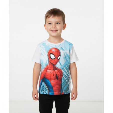 Chlapecké tričko krátký rukáv  Spiderman bílá