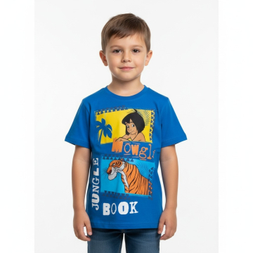 Tričko krátký rukáv Kniha džunglí - Mauglí a tygr