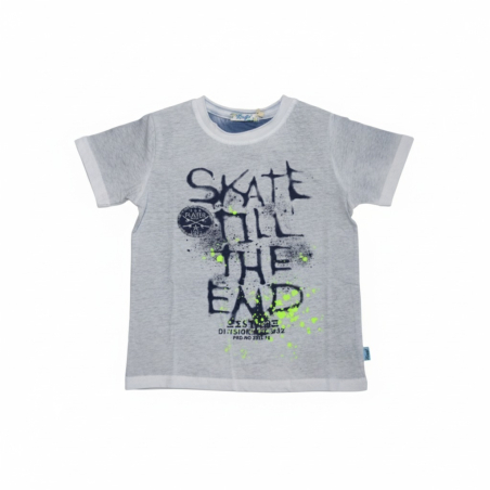 Chlapecké letní tričko krátký rukáv melír nápis Kugo