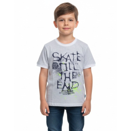 Chlapecké letní tričko krátký rukáv melír nápis Kugo