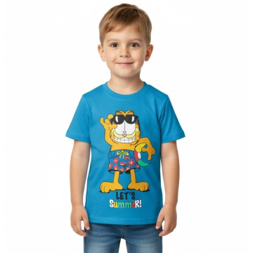 Chlapecké letní tričko krátký rukáv Kocour GARFIELD