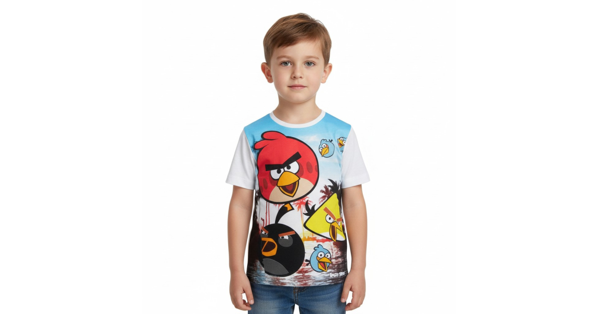 Chlapecké letní tričko krátký rukáv Angry Birds