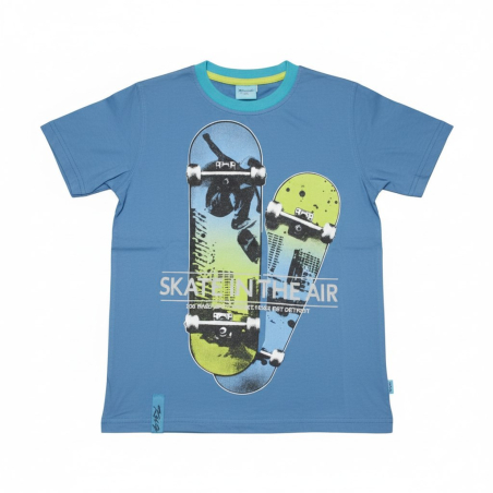 Chlapecké letní tričko krátký rukáv SKATE Kugo modrá