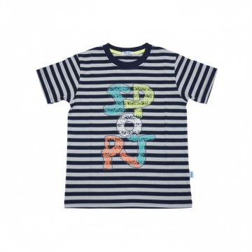Chlapecké tričko krátký rukáv  Kugo proužek  písmena