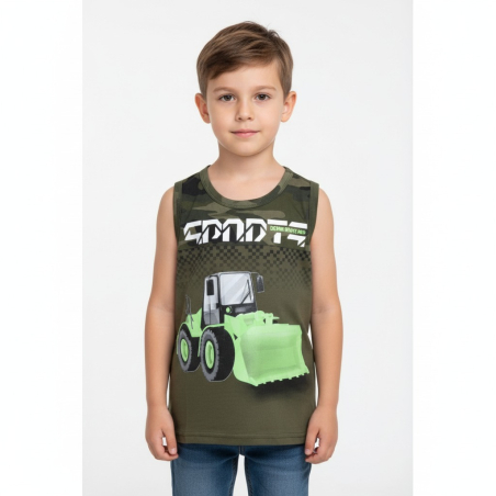 Chlapecké letní tílko maskáč bagr
