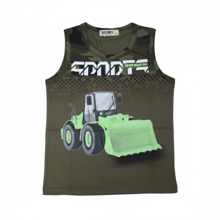 Chlapecké letní tílko maskáč bagr