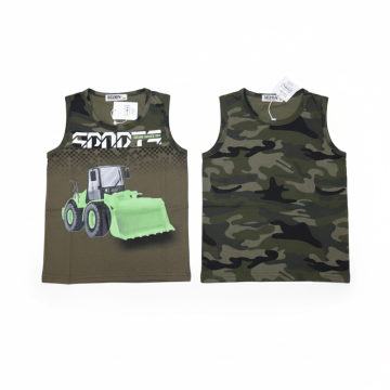 Chlapecké letní tílko maskáč bagr