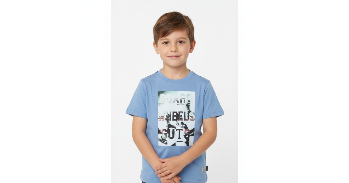 Chlapecké letní tričko krátký rukáv Wolf modrá