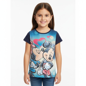 Dívčí letní tričko myška Minnie Disney tm.modrá