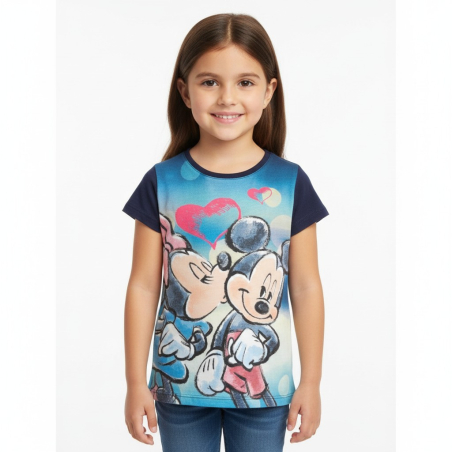 Dívčí letní tričko myška Minnie Disney tm.modrá