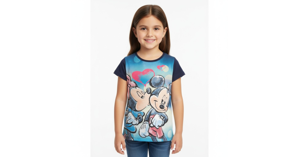 Dívčí letní tričko myška Minnie Disney tm.modrá