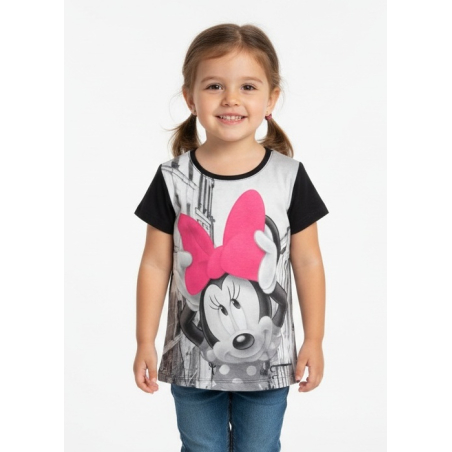 Dívčí letní tričko krátký rukáv myška Minnie  Disney - šedá