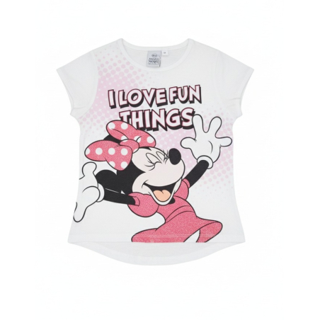 Dívčí letní tričko myška Minnie bílá