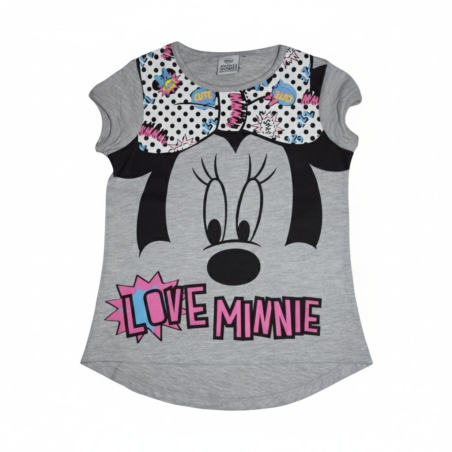 Dívčí letní tričko myška Minnie - šedá