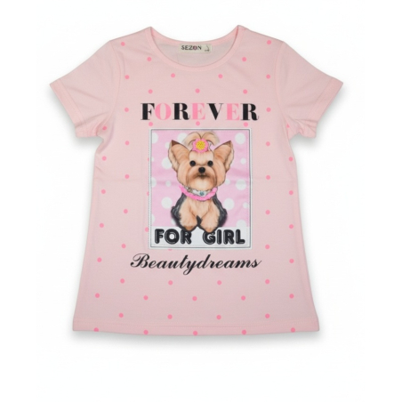 Dívčí letní tričko pejsek Jorkšír