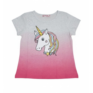 Dívčí letní tričko jednorožec koníček Kugo