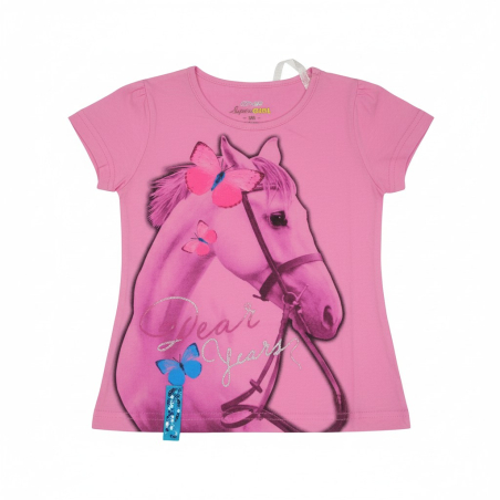 Dívčí letní tričko koníček Kugo