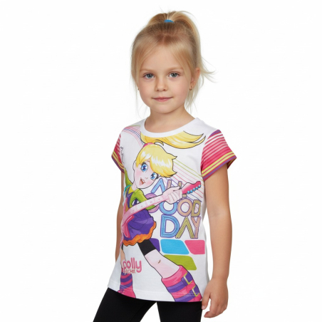 Dívčí letní tričko holčička Polly Pocket s kytarou