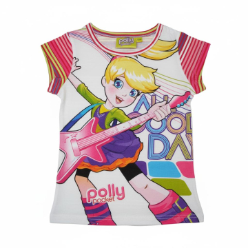 Dívčí letní tričko holčička Polly Pocket s kytarou