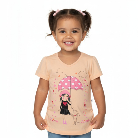 Dívčí letní tričko holčičky Wolf