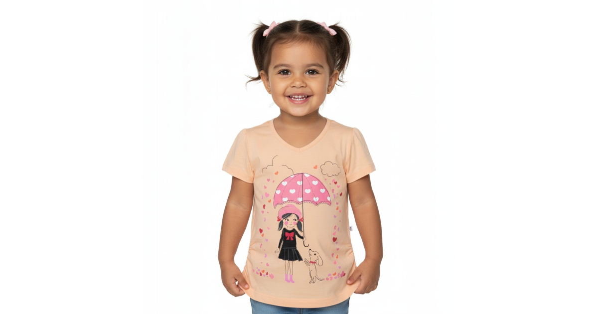 Dívčí letní tričko holčičky Wolf