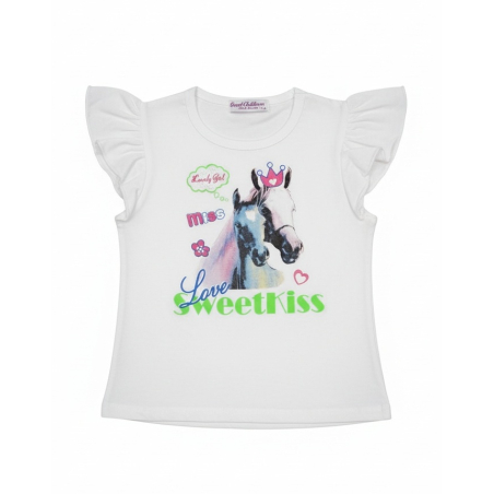 Dívčí letní tričko koníček