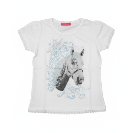 Dívčí letní tričko koníček