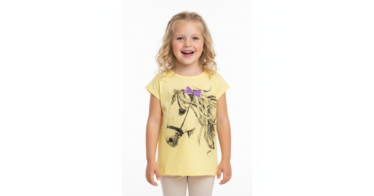Dívčí letní tričko koníček