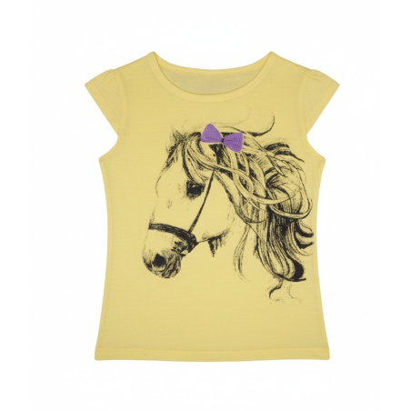 Dívčí letní tričko koníček