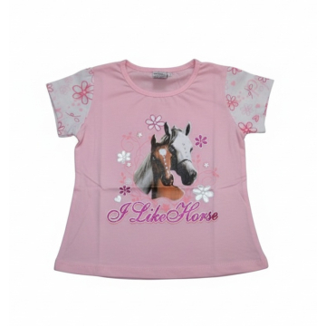 Dívčí letní tričko koníci