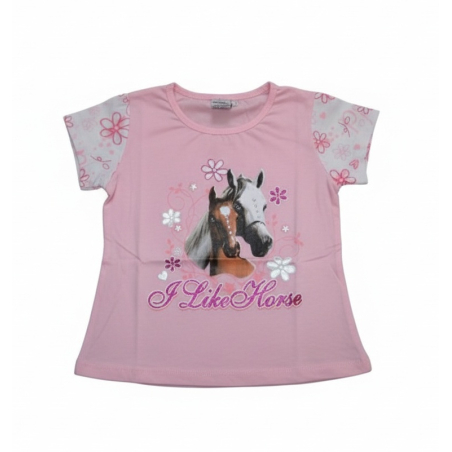 Dívčí letní tričko koníci