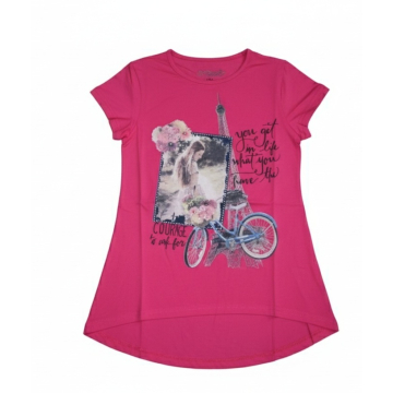 Dívčí letní tričko tunika Paříž Kugo