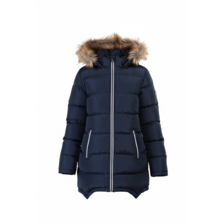 Dívčí zimní kabátek s kožíškem | Teplý, prošívaný