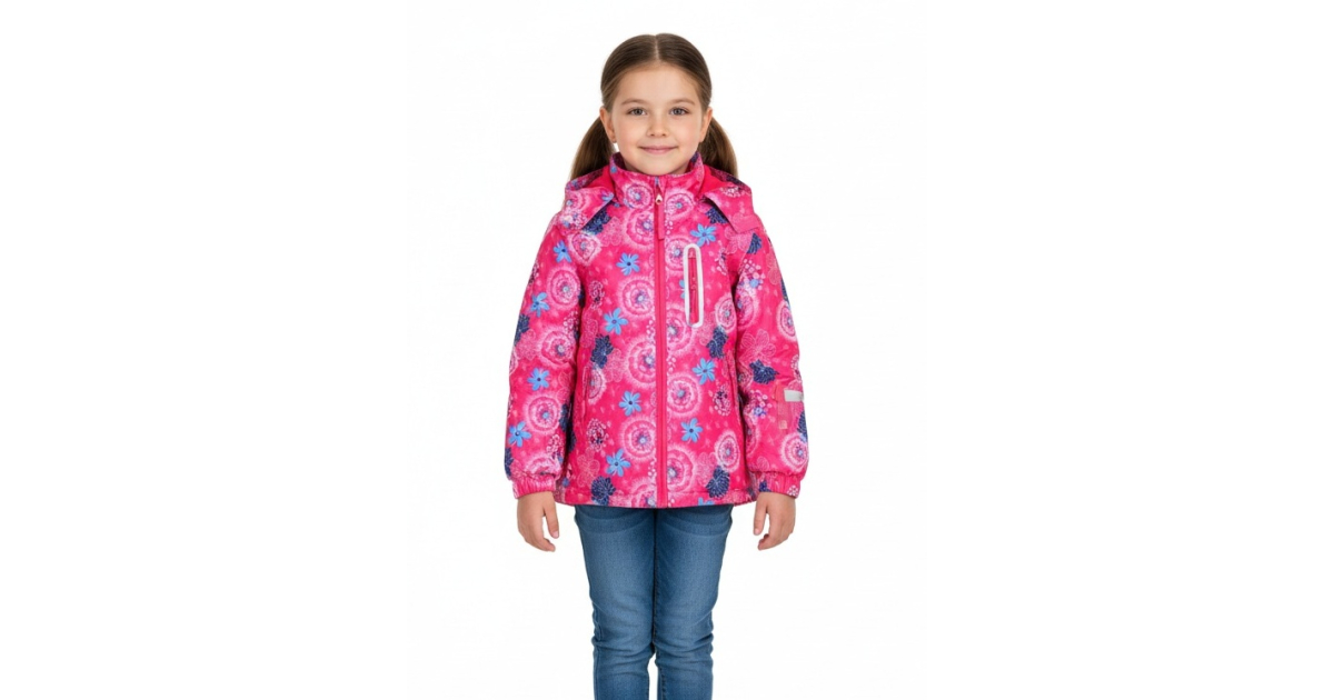 Dětská dívčí šusťáková bunda s fleecem | Nepromokavá na jaro a podzim