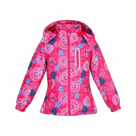 Dětská dívčí šusťáková bunda s fleecem | Nepromokavá na jaro a podzim