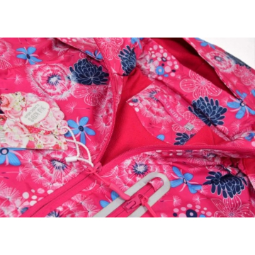 Dětská dívčí šusťáková bunda s fleecem | Nepromokavá na jaro a podzim