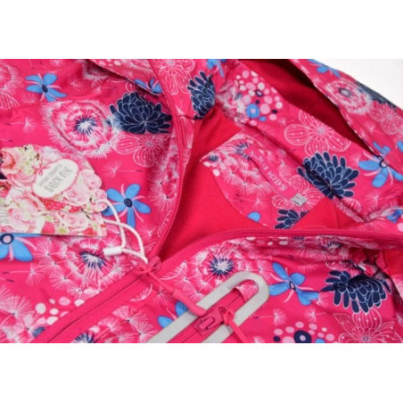 Dětská dívčí šusťáková bunda s fleecem | Nepromokavá na jaro a podzim