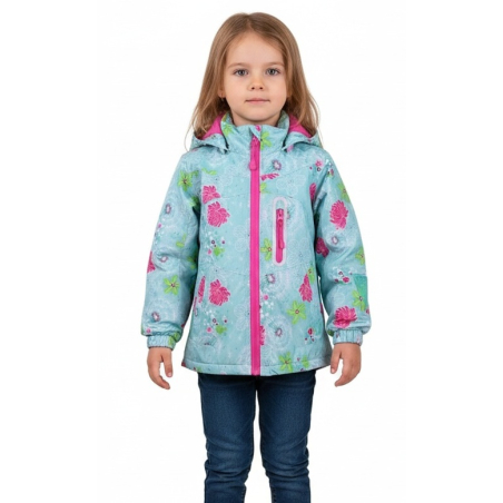 Dětská dívčí šusťáková bunda s fleecem | Nepromokavá na jaro a podzim