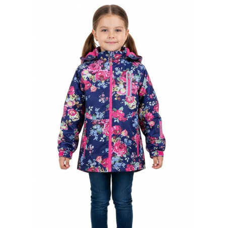 Dětská dívčí šusťáková bunda s fleecem | Nepromokavá na jaro a podzim