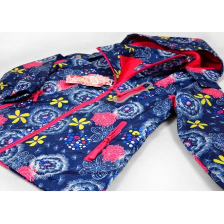 Dětská dívčí šusťáková bunda s fleecem | Nepromokavá na jaro a podzim