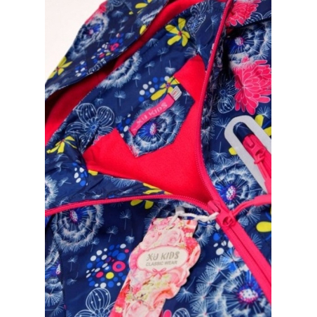 Dětská dívčí šusťáková bunda s fleecem | Nepromokavá na jaro a podzim