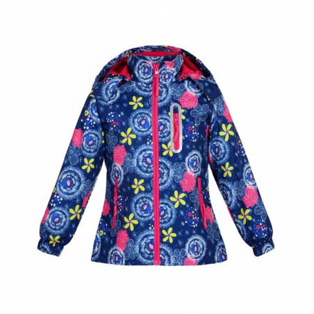 Dětská dívčí šusťáková bunda s fleecem | Nepromokavá na jaro a podzim